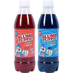 Fizz Creations SLUSH PUPPiE Zero Sugar 2 pack Syrups – Blue Raspberry & Strawberry – 500ml