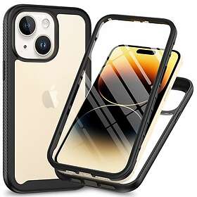 Skalo iPhone 15 Shockproof Clear Hybrid Skal Skärmskydd Svart