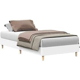 vidaXL Sängram utan madrass vit 90x200 cm konstruerat trä