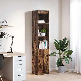 vidaXL Highboard rökt ek 37,5x35x180 cm konstruerat trä