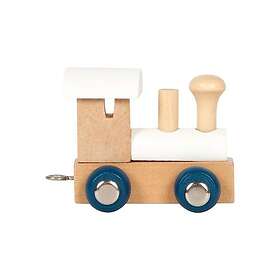 Small Foot Wooden Letter Train Polar Locomotive White