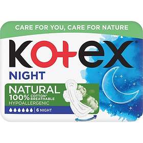 Kotex Natural Night bindor 6 st.