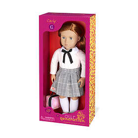 Our Generation Nukke Carly vaaleanpunaisessa puserossa 45cm