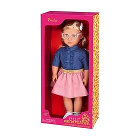 Our Generation Doll Emily med jeansskjorta och rosa kjol 46 cm