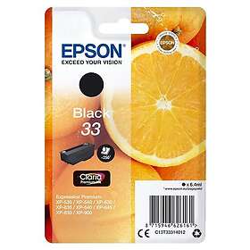 Epson Cartouche Noir 33 250 Pages Compatible XP-530 XP-540 XP-630 XP-635 XP-640 XP-645 XP-830 XP-900