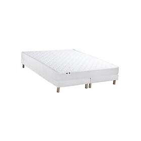 Ensemble Matelas Mousse Accueil Latex 3 Zones Sommier 2x80x200cm