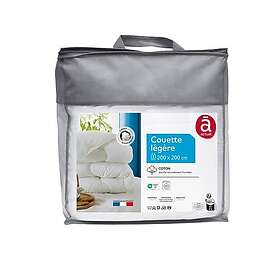Actuel Couette légère en coton 200g/m² blanc 200x200 cm