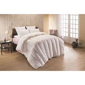 Actuel Couette tempérée en microfibre sensation duvet 350g/m² blanc 260x240 cm