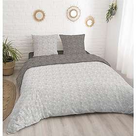 Actuel Parure housse de couette en coton 57 fils SAMBA gris 140x200 cm