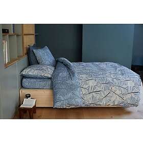 Parure housse de couette en polycoton 52 fils drap offert SALAMBO bleu 260x240 cm