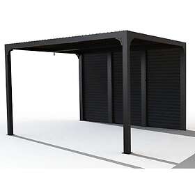 SANS MARQUE Pergola bioclimatique Autoportée- Aluminium Avec ventelle 10,8m²