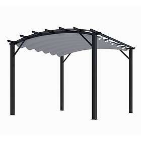 Habrita Pergola arche Autoportée Aluminium Gris 11,22m²