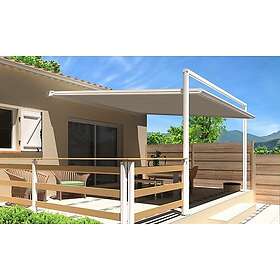 SUNSTYL Pergola blanche motorisée 3x3x2.5m MELODIE taupe