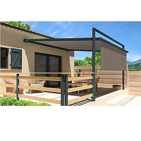 SUNSTYL Pergola gris anthracite motorisée 4x4x2.5m MELODIE taupe