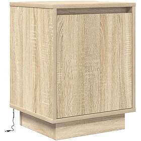vidaXL Nattbord Sonoma Eik med LED-lys 38x34x50cm
