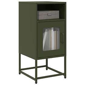 vidaXL Sängbord olivgrönt 36x39x78 cm kallvalsat stål