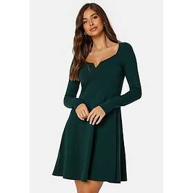 Bubbleroom Square V-neck L/S Skater Dress