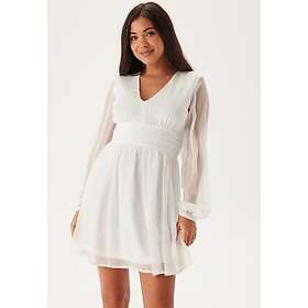 Bubbleroom Occasion Tie Back L/S Chiffon Dress