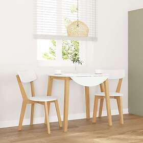 vidaXL Matstolar 2 st massivt trä gummi