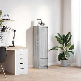 vidaXL Highboard grå sonoma 29,5x34x119,5 cm konstruerat trä