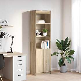 vidaXL Highboard Sonoma ek 50x35x180 cm konstruerat trä