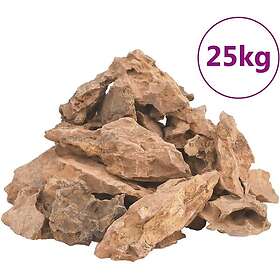 vidaXL Lava stenar 25kg brun 1-10 cm