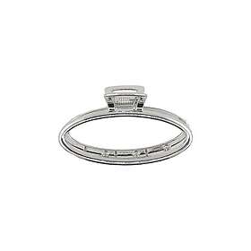 Soho Oval liten hårklämma av metall silver