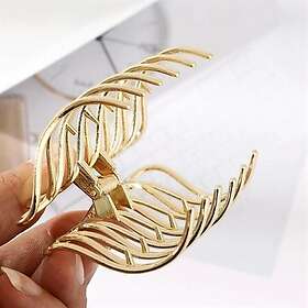 Soho Olive Metall Hårklämma Guld