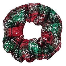 Soho Edur Scrunchie Grön Röd