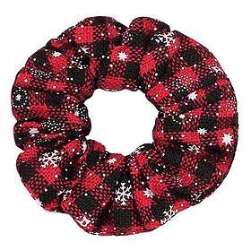 Soho Edur Christmas Scrunchie Svart Röd