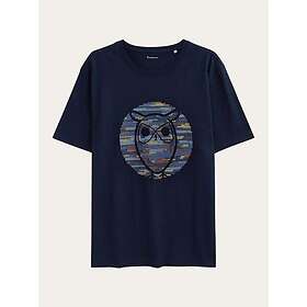 KnowledgeCotton Apparel Owl Cross Stitch Print T-Shirt