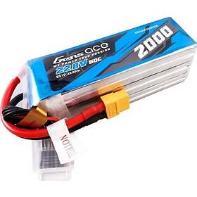 Gens Ace &Tattu 2000mAh 22,8V 60C 6S1P High Voltage Lipo Battery Pack with XT60 Plug