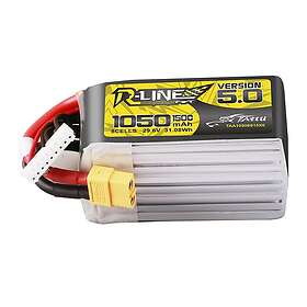 Gens Ace &Tattu Lipo R-Line Version 5,0 1050mAh 29,6V 8S 150C battery with XT60 connector