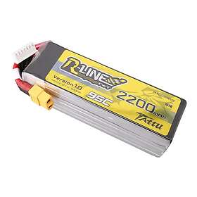 Gens Ace &Tattu Lipo R-Line 22,2V 2200mAh 6S 95C battery with XT60 connector