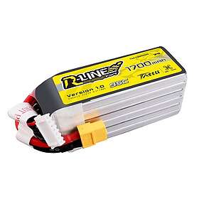 Gens Ace &Tattu R-Line 22,2V 1700mAh 6S 95C Lipo Battery with XT60 Plug