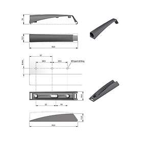 Beslag Design Luckdämpare K-push Komplett med Dämpare
