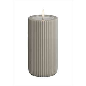 Unique LED-Blockljus Candles Stripe 8x15 cm