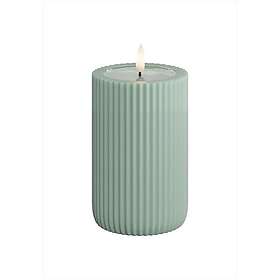 Unique LED-Blockljus Candles Stripe 8x12,5 cm