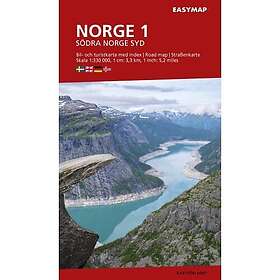 Södra Norge 1 syd EasyMap, 1:320 000