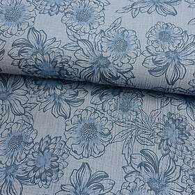 KC Flower, blue Muslin