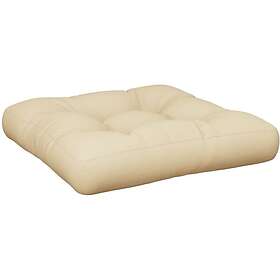 vidaXL Palldyna beige 58x58x10 cm tyg