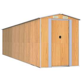 vidaXL Trädgårdsskjul Ljusbrun 192x772x223cm Galvaniserat Stål