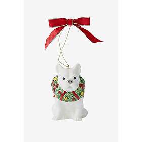 Spode Julgransdekoration French Bulldog Christmas Tree höjd 8,5cm