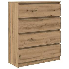 vidaXL Skänk hantverksmässig ek 80x35x99 cm konstruerat trä