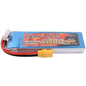 Gens Ace &Tattu 5000mAh 11,1V 45C 3S1P lipo battery with XT90 Plug