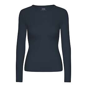 Blue Organic Rib L/S T-Shirt (Dam)