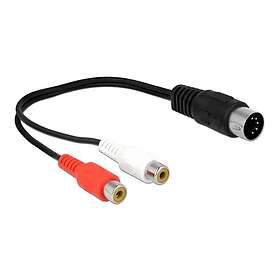 DeLock DIN 5-pin Ma > 2 x RCA Fe 20 cm