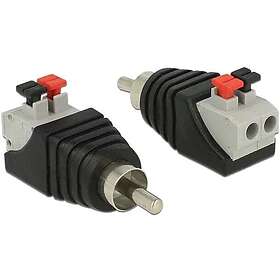 DeLock Adapter RCA Ma > Terminal Block Push Button 2-pin