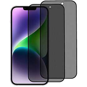 MTK för iPhone 15 Härdat glas 180-graders anti-spion Privacy 2st