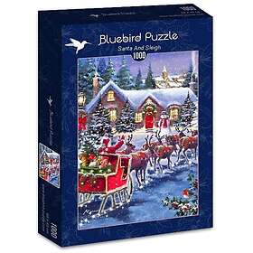 Bluebird Puzzle Jultomte och släde 1000 Bitar